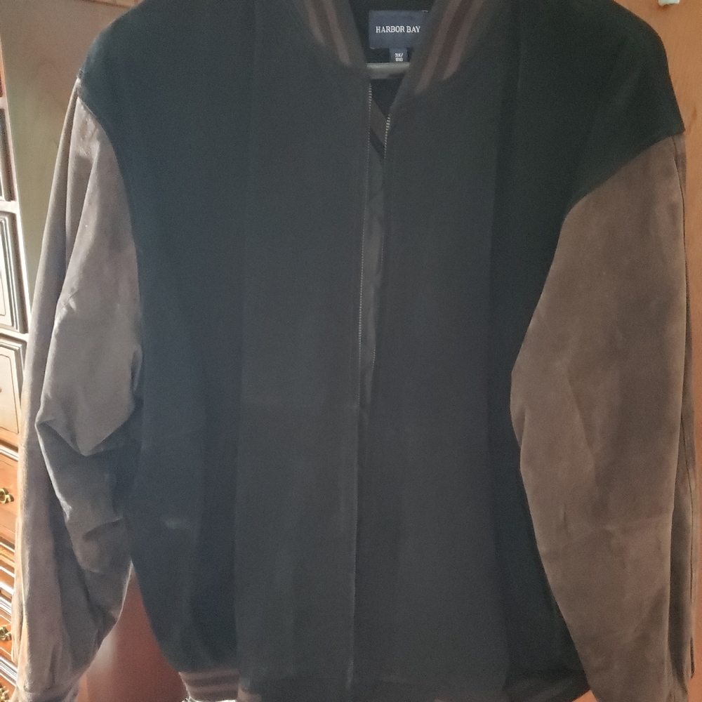 3xl brushed leather mens jacket